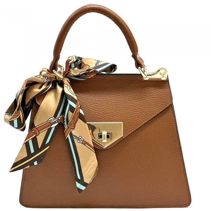 Black Handbag, Classic Design. Detachable Scarf, Free Shipping