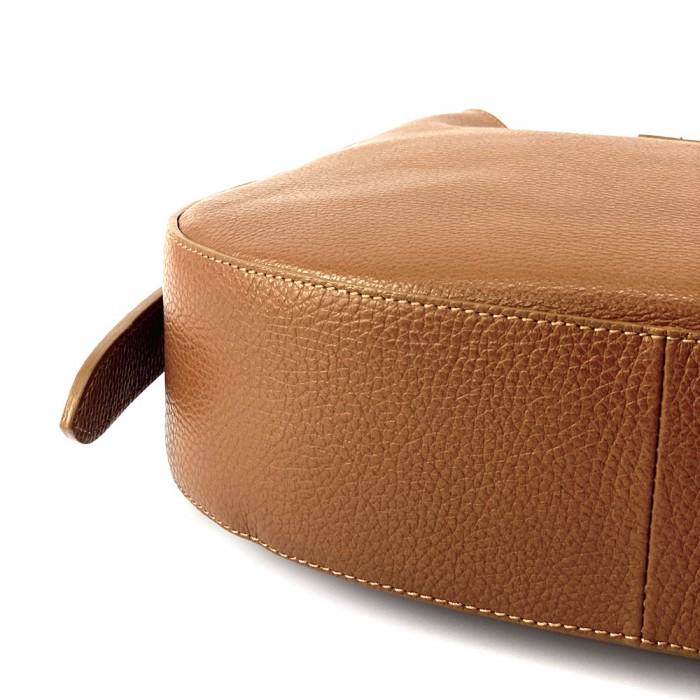 Timeless and Classic Flap-Shoulder Bag. Premium, Full-grain pebbled Leather, Handmade in Italy 2025, Free Shipping From Italy.