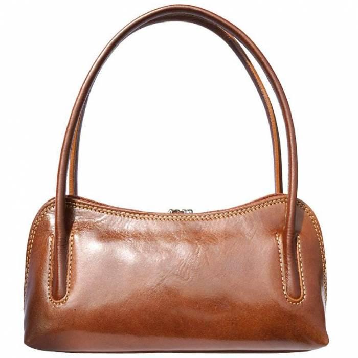 Structured East West Minimalist Bag,Handmade in Italy, Free Shipping to the US