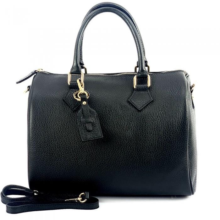 Camel-Tan, Full Grain, Pebbled Leather Speedy Bag, Handmade in Italy, Free Shipping