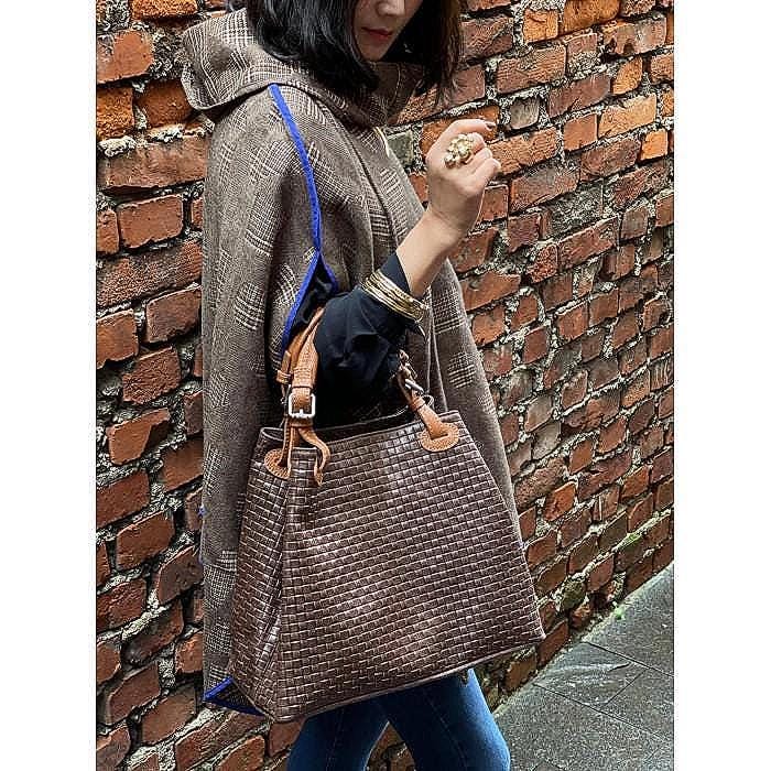 Hobo Bag, Full Grain, Woven Leather, Handmade in Italy. Free Shipping,