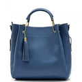Classic Pebbled Leather Tote Bag, Handmade in Italy, Free Shipping to the US