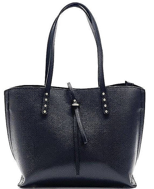 Classic Shopping Tote, Pebbled Leather for All Seasons! Handmade in Italy, Free Shipping