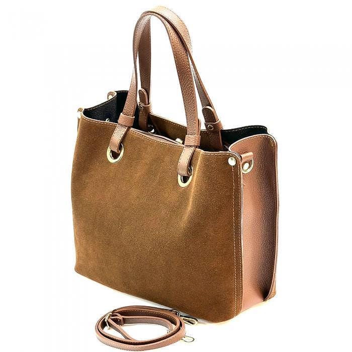 Burgundy Suede and Leather Tote Bag: Handmade Classic Design