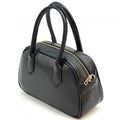 Pebbled Leather Bowler Bag: Handmade Italian Leather, Gold Hardware