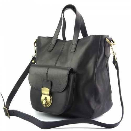 Chic Shoulder Bag Premium Embellished Leather Handmade in Italy